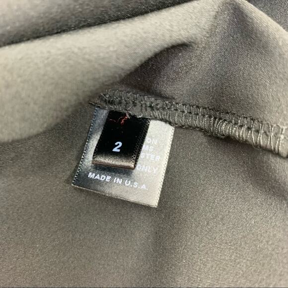 Loyd/Ford | Size 2 | Black Lace 3/4 Sleeve Scalloped Hem Mini Shift Dress - Picture 9 of 10